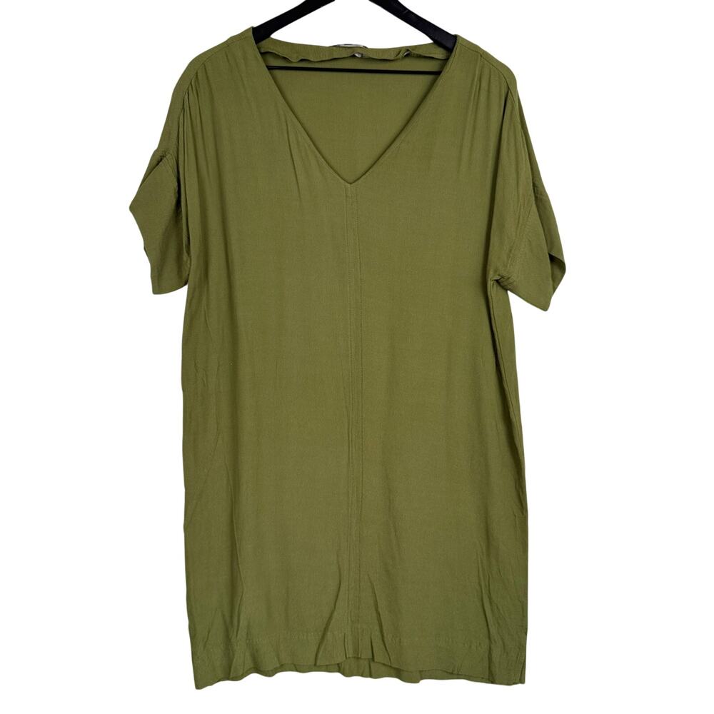 Madewell Novel Crepe Shift Dress Mini Green G1891 - M